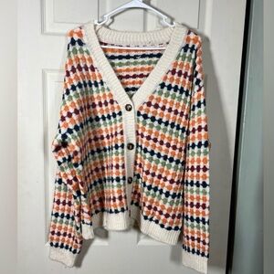 NEW Colorful Geometric Patterned Women's Sweater, boho, eclectic, cozy 2